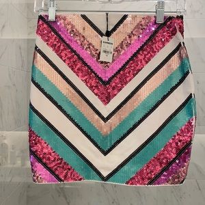 NEW! Express Sequin Mini Skirt